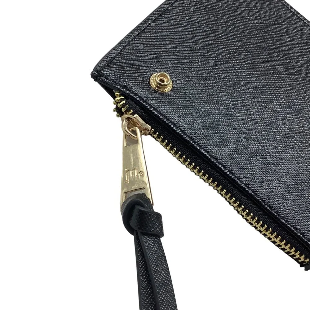 Jessica Moore Black‎ Wallet Credit Card Coin Purse Zip Close 6